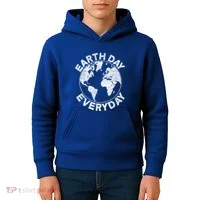 Earth Day Everyday Earth Distressed Kids Hoodie thumb 4