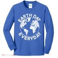 Earth Day Everyday Earth Distressed Kids Long Sleeve Shirt thumb 0
