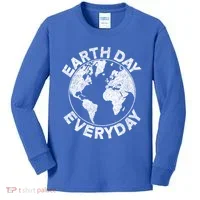 Earth Day Everyday Earth Distressed Kids Long Sleeve Shirt thumb 0