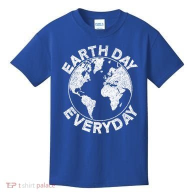 Earth Day Everyday Earth Distressed Kids T-Shirt