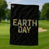 Earth Day Logo Golf Towel thumb 1