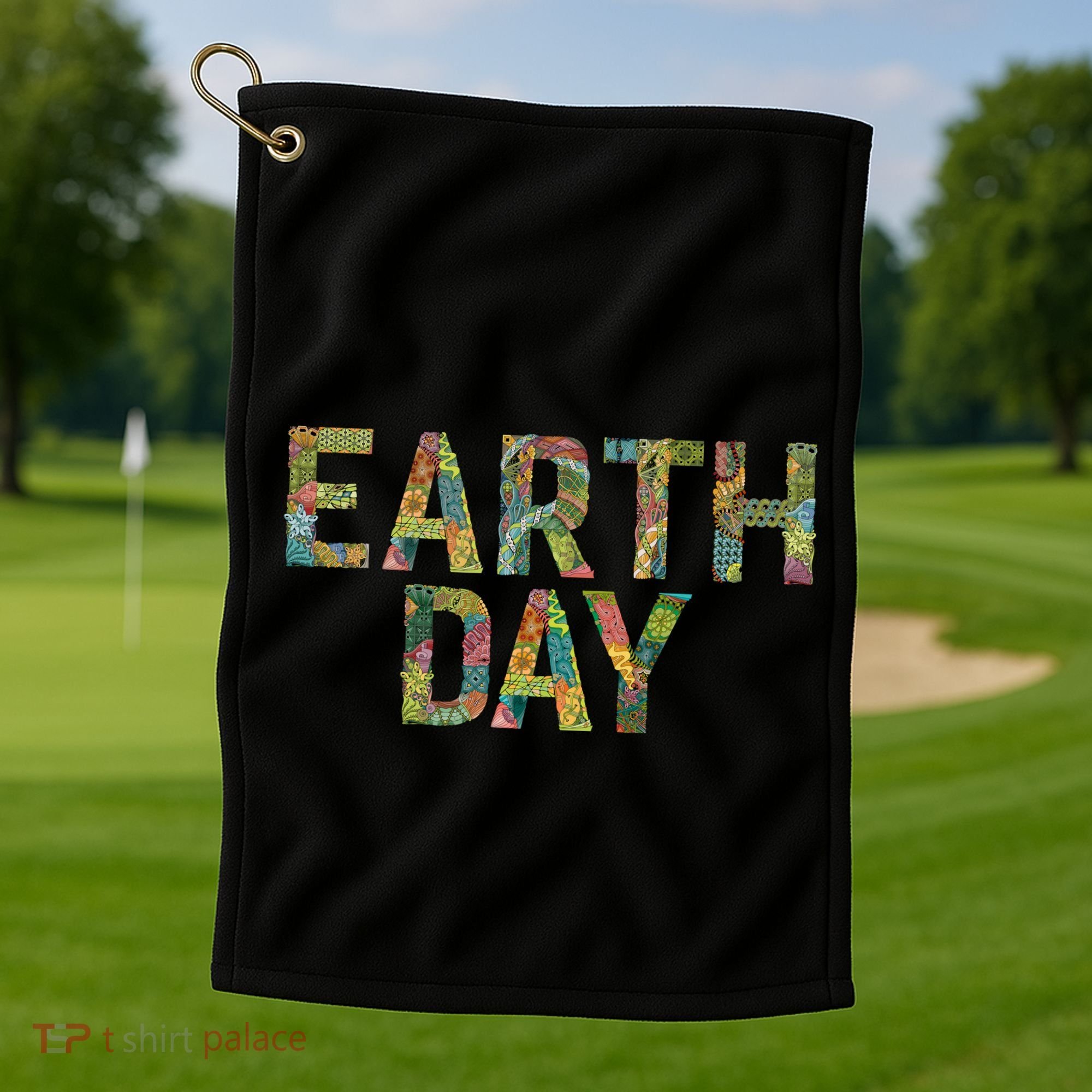 Earth Day Logo Golf Towel