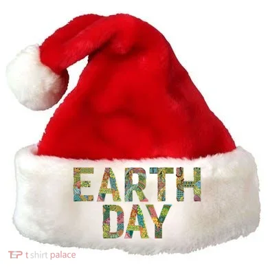 Earth Day Logo Santa Hat