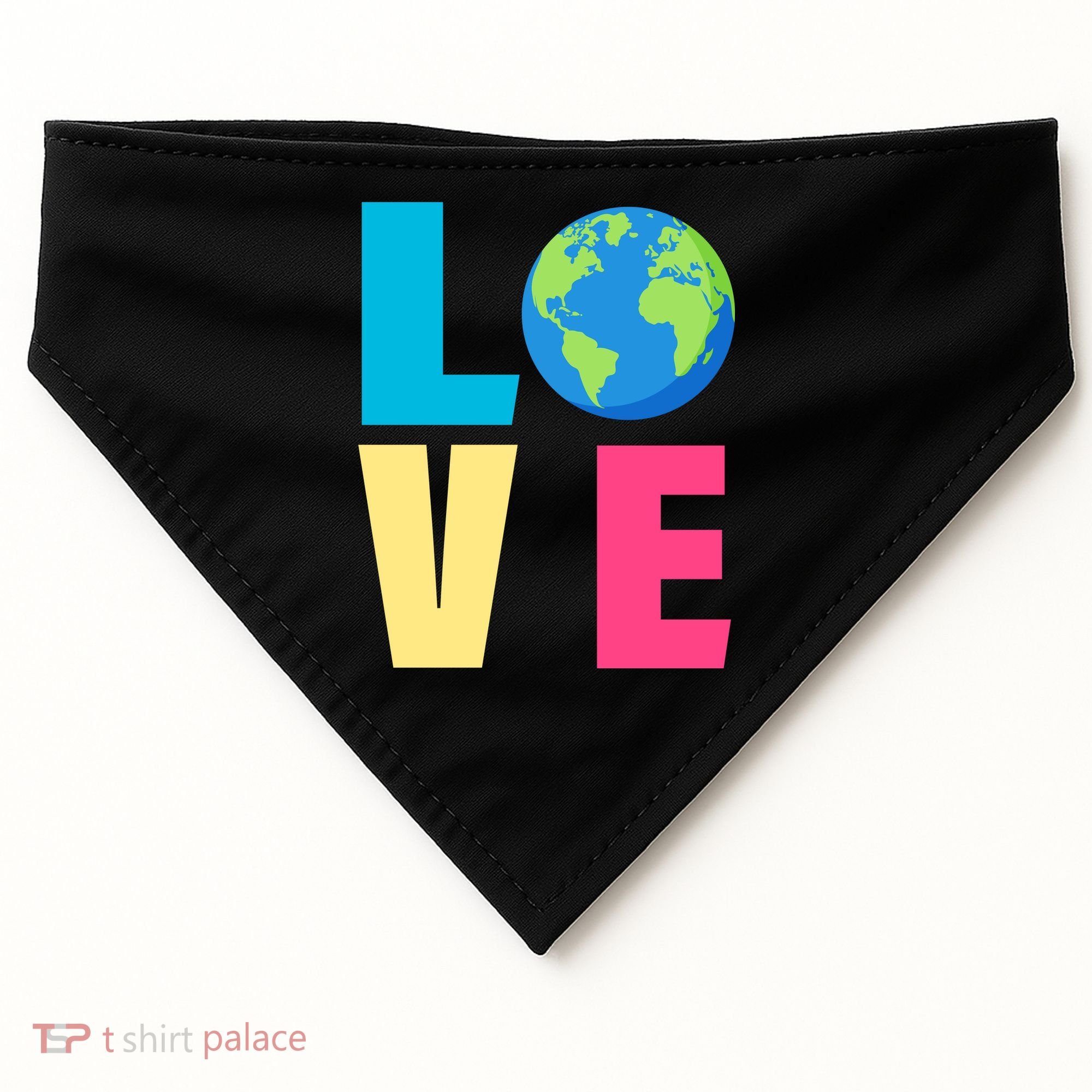 Earth Day Love USA-Made Doggie Bandana