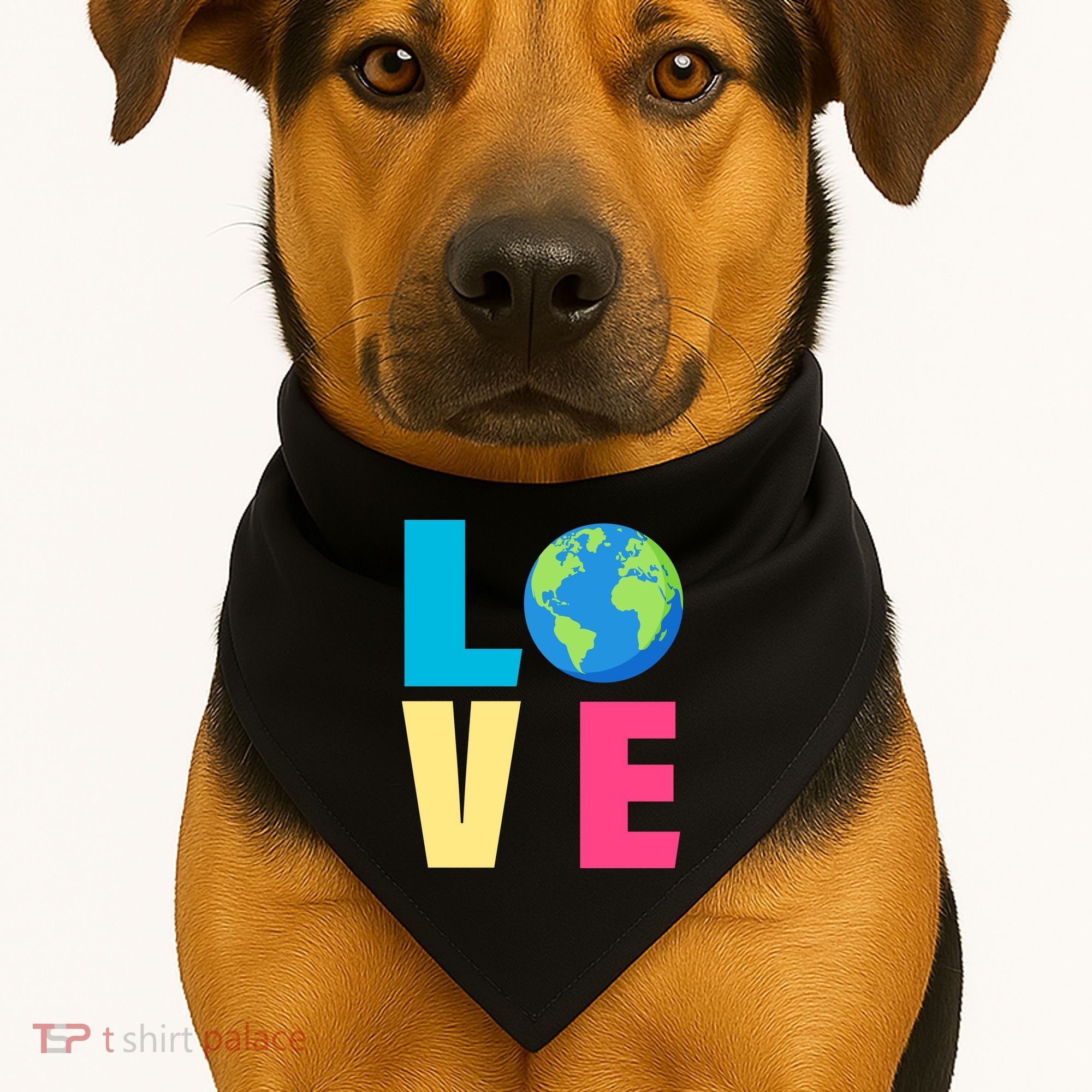 Earth Day Love USA-Made Doggie Bandana