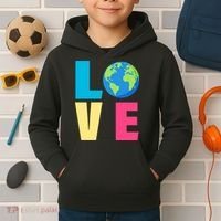 Earth Day Love Kids Hoodie thumb 2