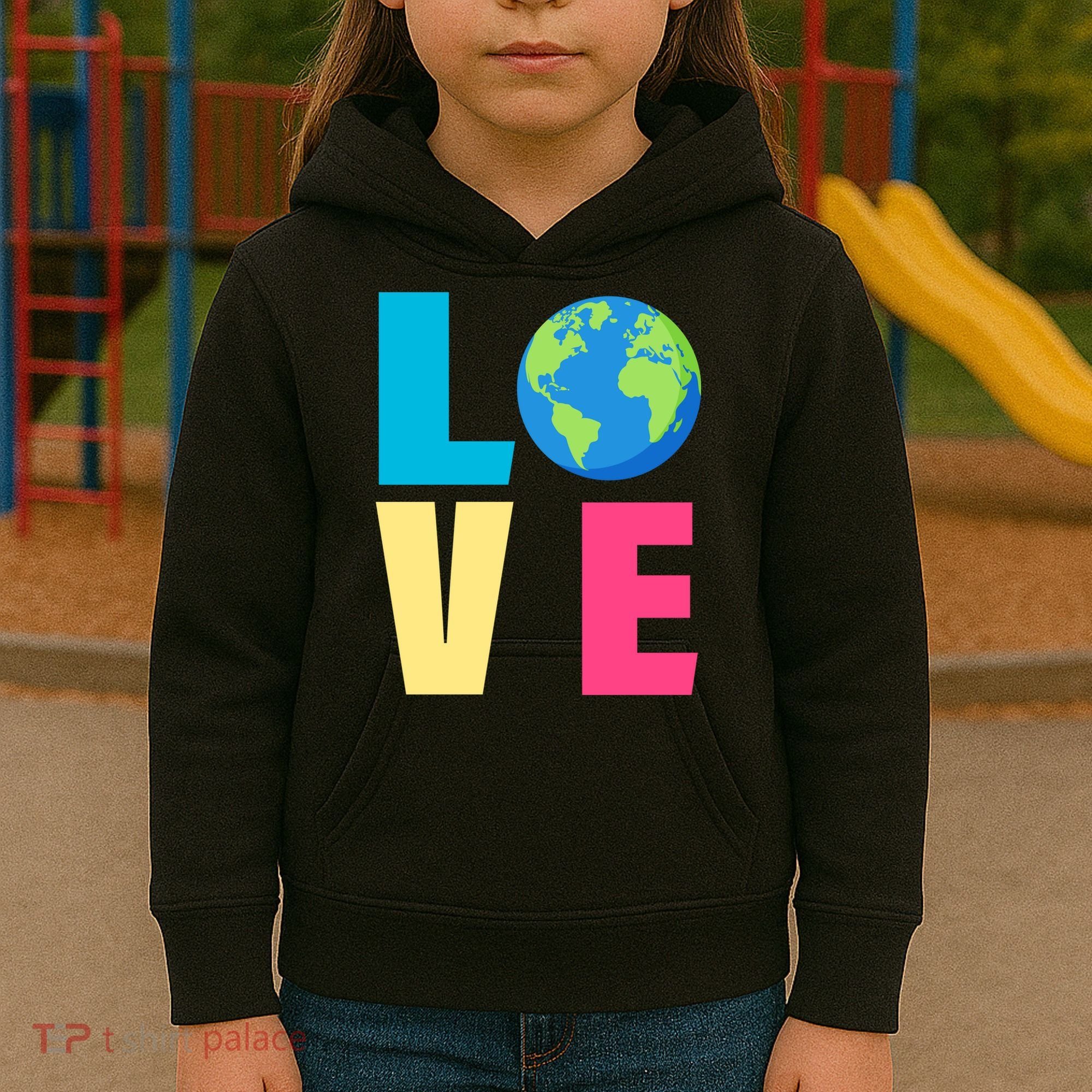Earth Day Love Kids Hoodie