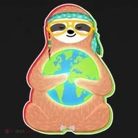 Earth Day Sloth Doggie Tank thumb 4