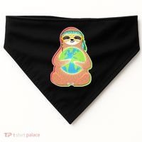 Earth Day Sloth USA-Made Doggie Bandana thumb 0