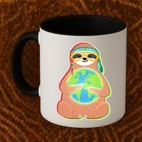 Earth Day Sloth Coffee Mug thumb 2