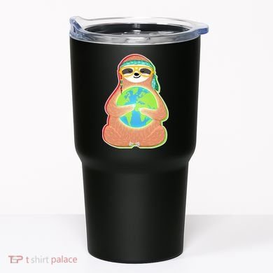 Earth Day Sloth Tumbler