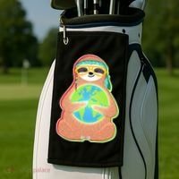 Earth Day Sloth Golf Towel thumb 2