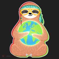 Earth Day Sloth Golf Towel thumb 3