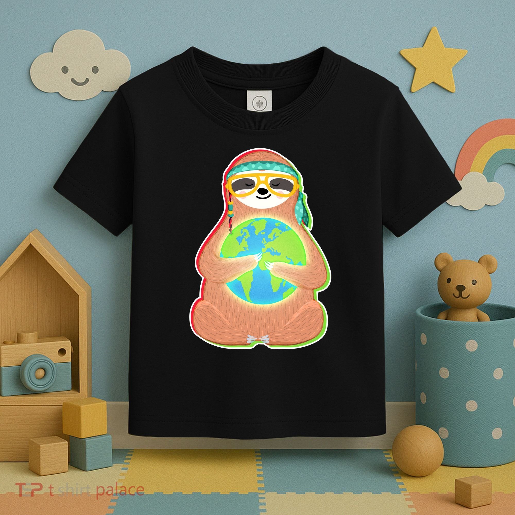 Earth Day Sloth Toddler T-Shirt