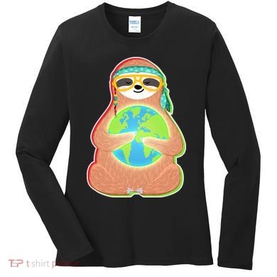Earth Day Sloth Women's Long Sleeve Shirt