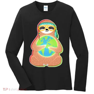 Earth Day Sloth Women's Long Sleeve Shirt