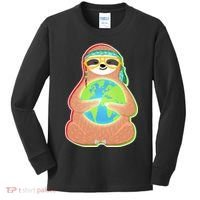 Earth Day Sloth Kids Long Sleeve Shirt thumb 0
