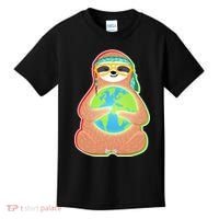 Earth Day Sloth Kids T-Shirt thumb 0