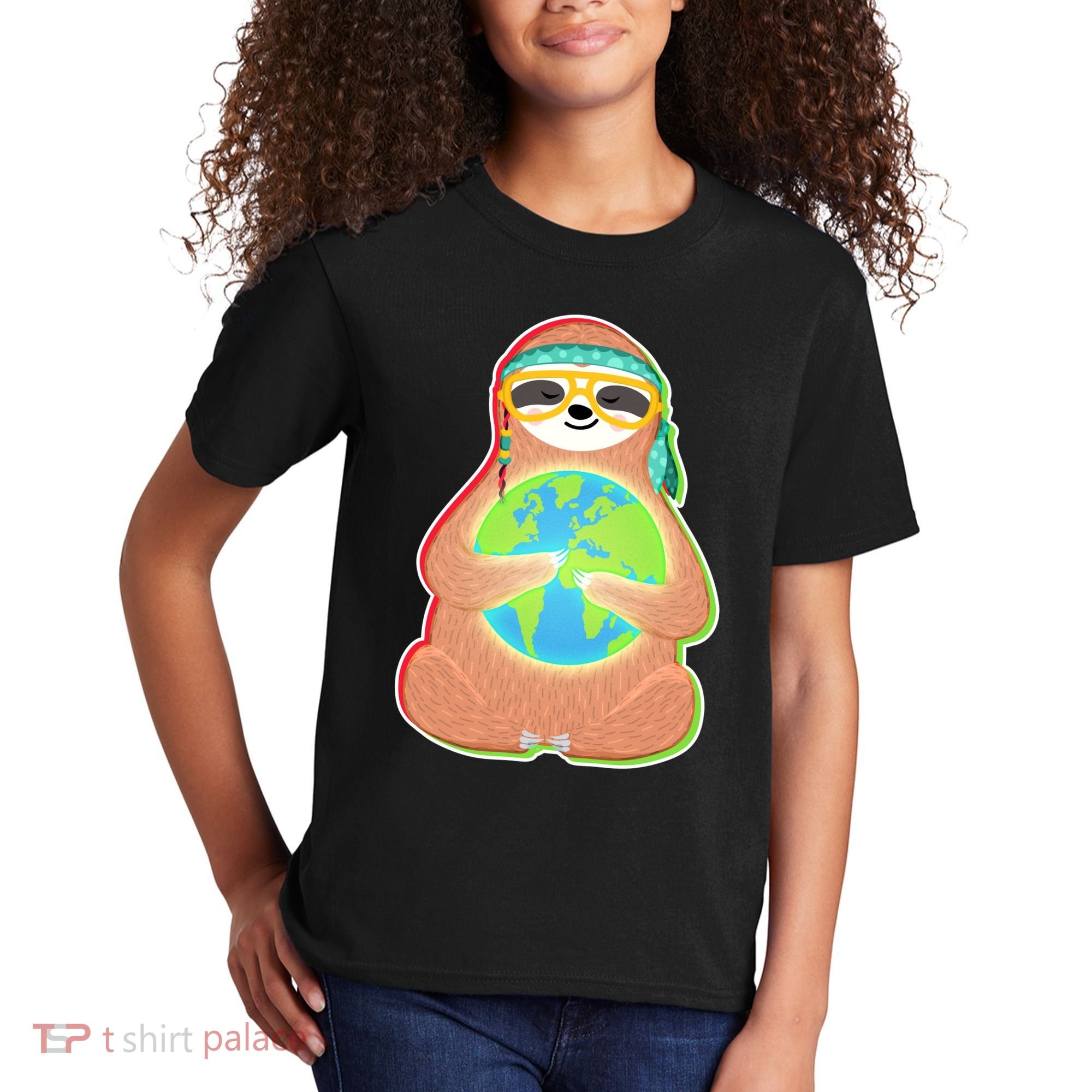 Earth Day Sloth Kids T-Shirt