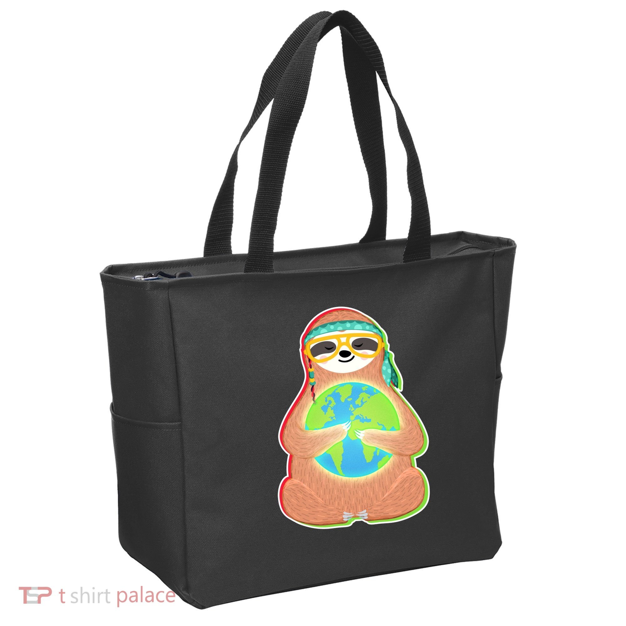 Earth Day Sloth Tote Bag