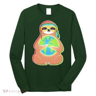 Earth Day Sloth Long Sleeve Shirt