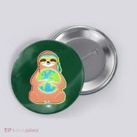 Earth Day Sloth Button thumb 0