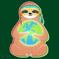 Earth Day Sloth Polo thumb 2