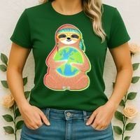 Earth Day Sloth Women's T-Shirt thumb 2