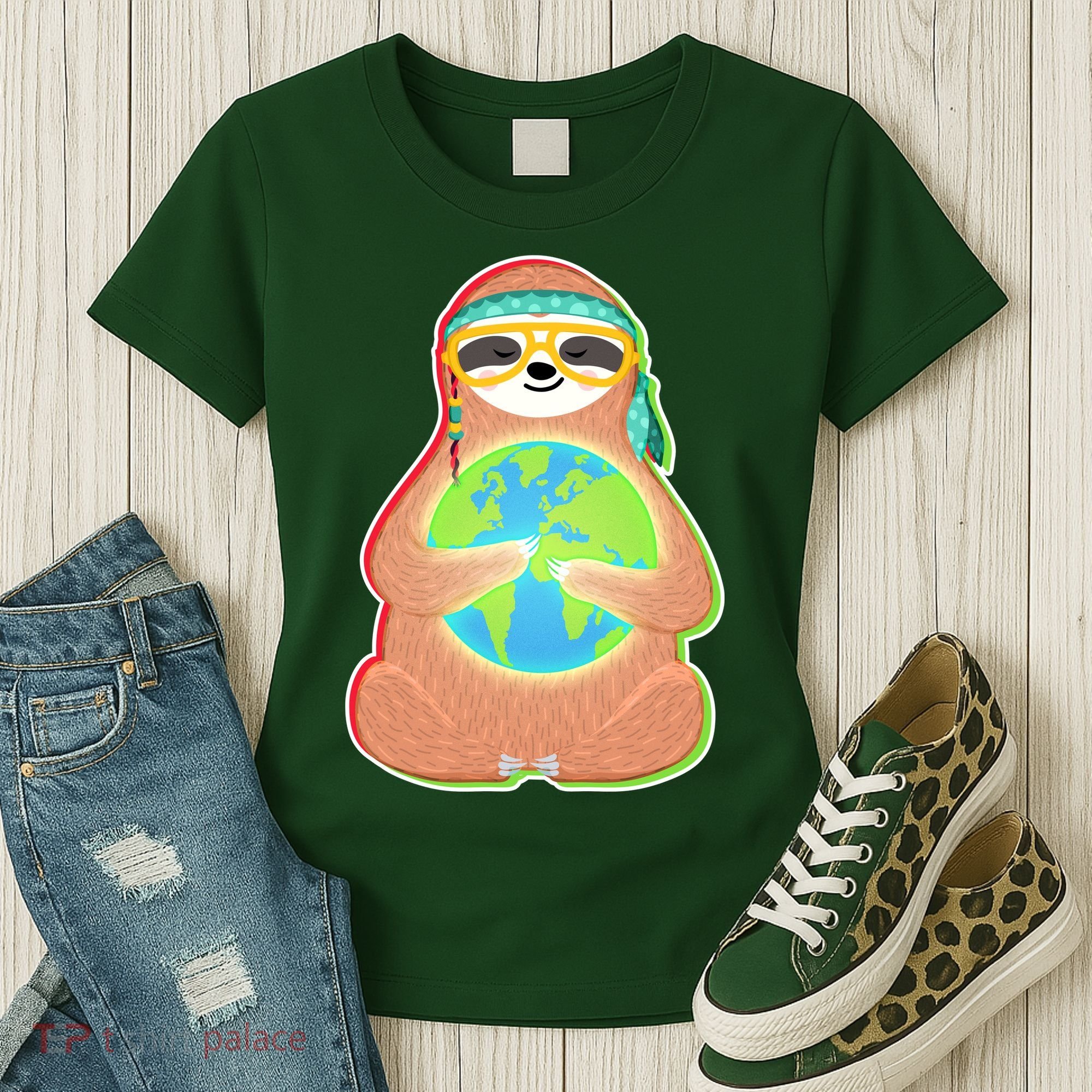 Earth Day Sloth Women's T-Shirt