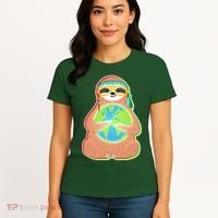 Earth Day Sloth Women's T-Shirt thumb 4