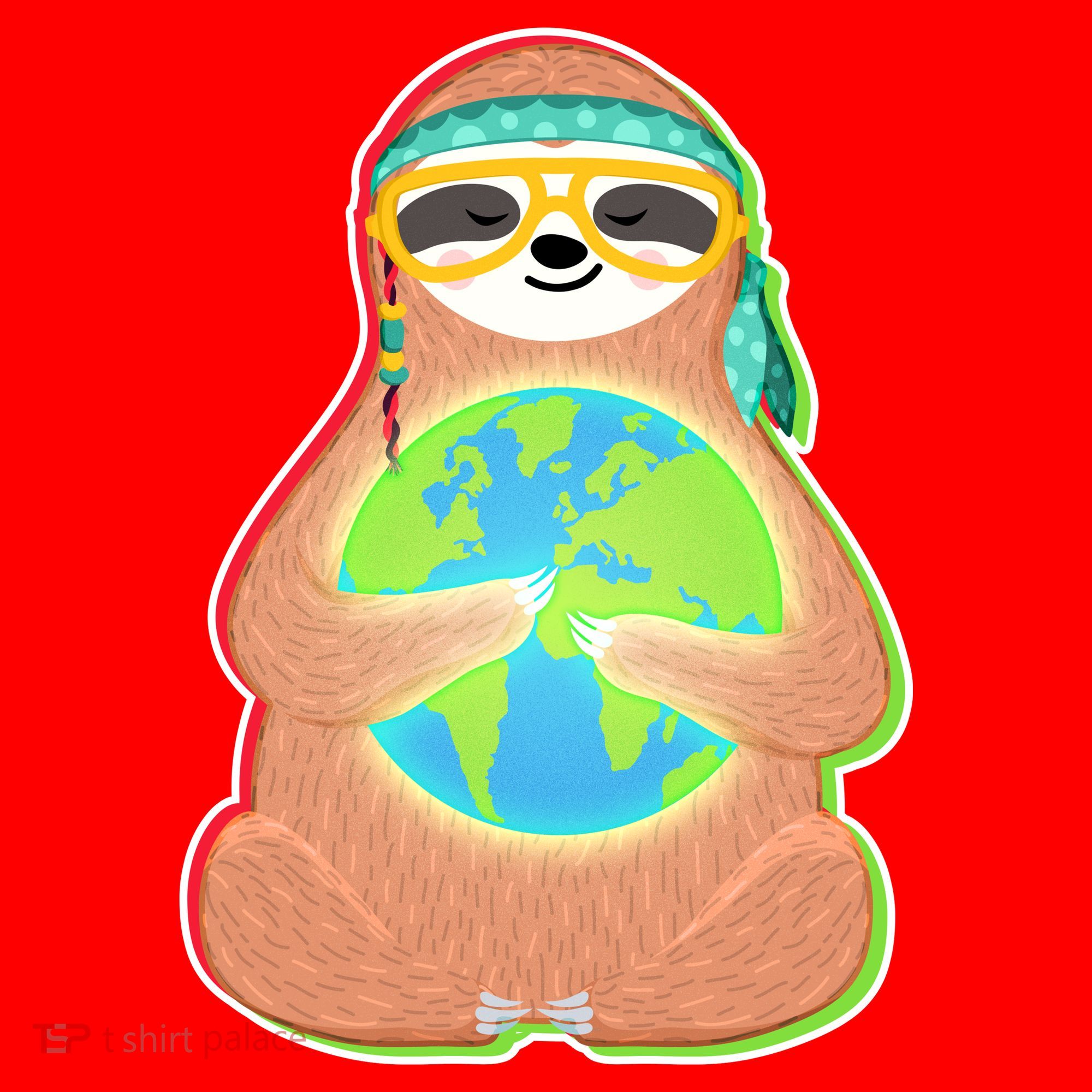 Earth Day Sloth Santa Hat