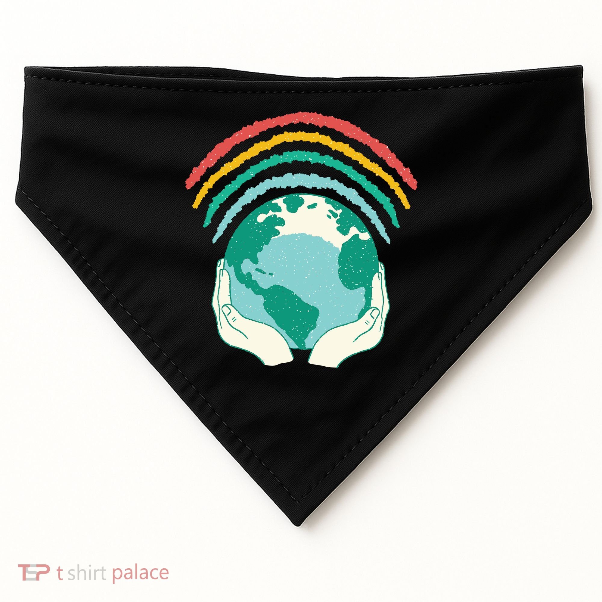 Earth Rainbow USA-Made Doggie Bandana
