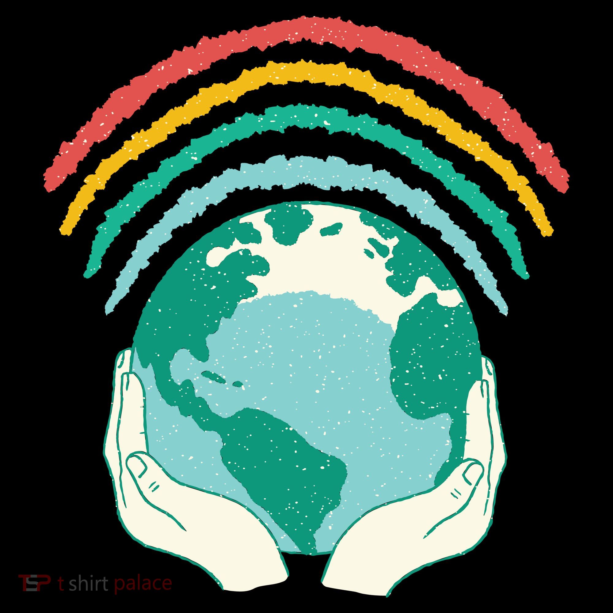 Earth Rainbow USA-Made Doggie Bandana