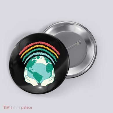 Earth Rainbow Button