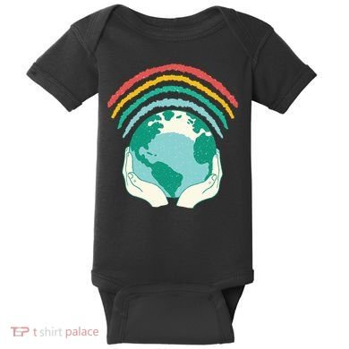 Earth Rainbow Baby Bodysuit