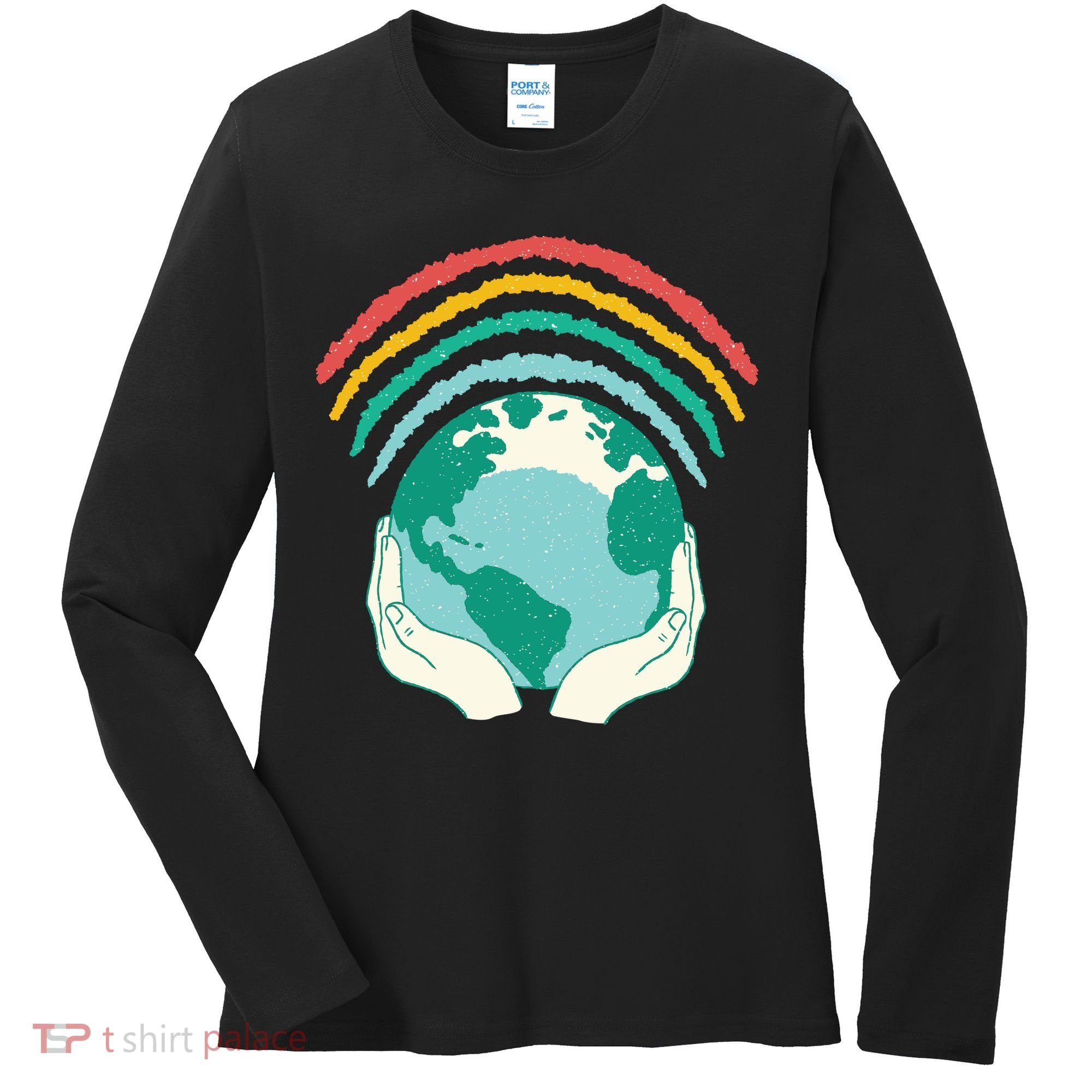 Earth Rainbow Women's Long Sleeve Shirt