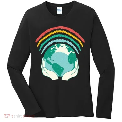 Earth Rainbow Women's Long Sleeve Shirt