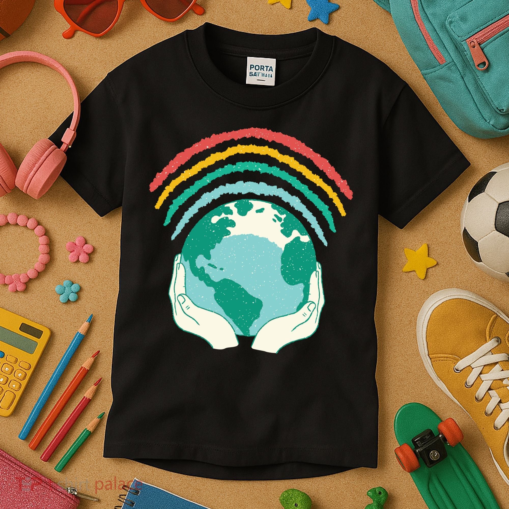 Earth Rainbow Kids T-Shirt