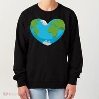 Earth Shaped Heart Women's Sweatshirt thumb 0