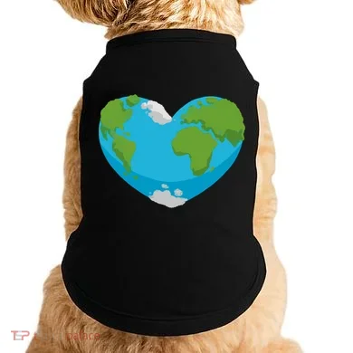 Earth Shaped Heart Doggie Tank