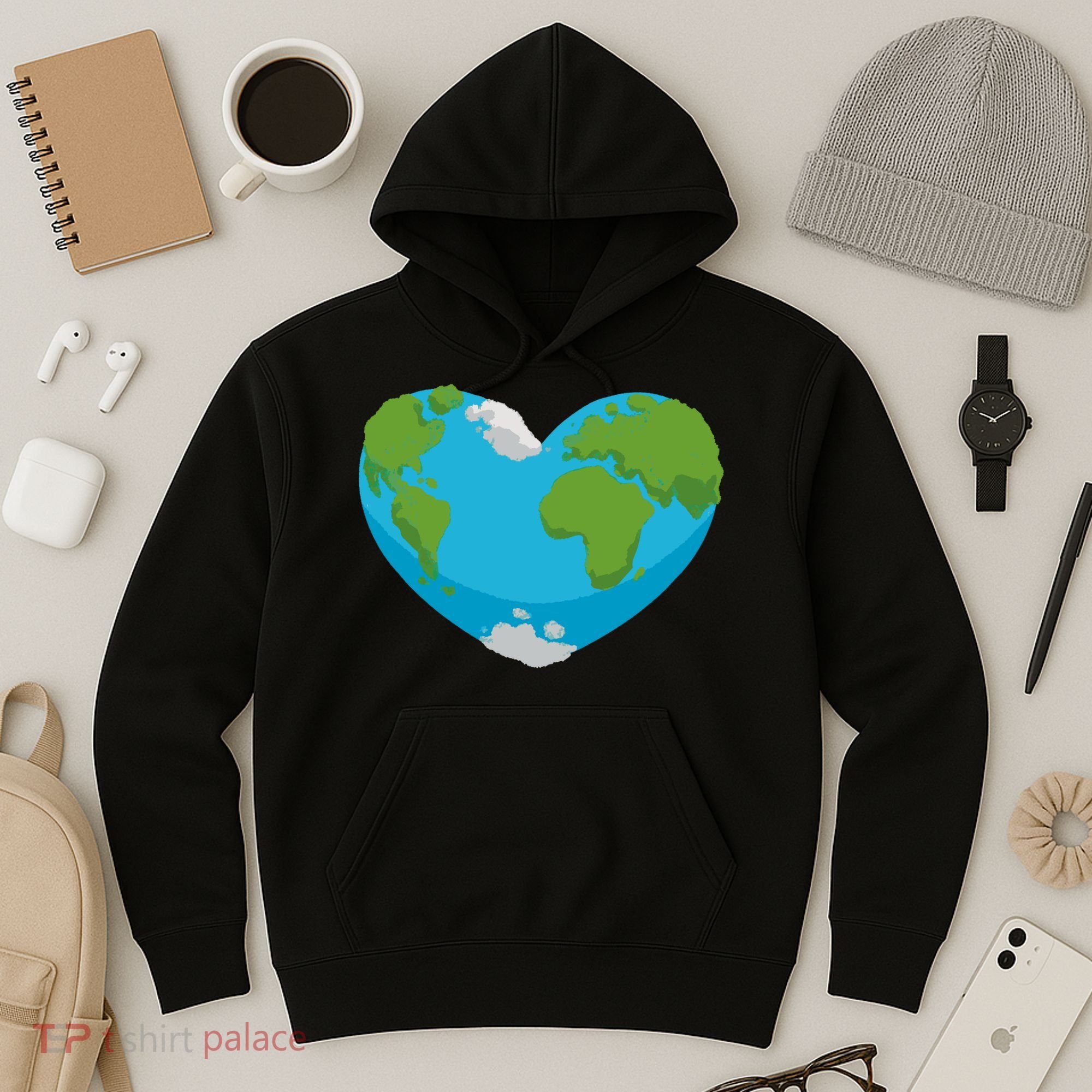 Earth Shaped Heart Hoodie