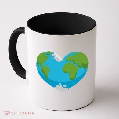 Earth Shaped Heart Coffee Mug