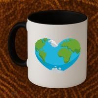 Earth Shaped Heart Coffee Mug thumb 2