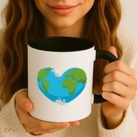 Earth Shaped Heart Coffee Mug thumb 3