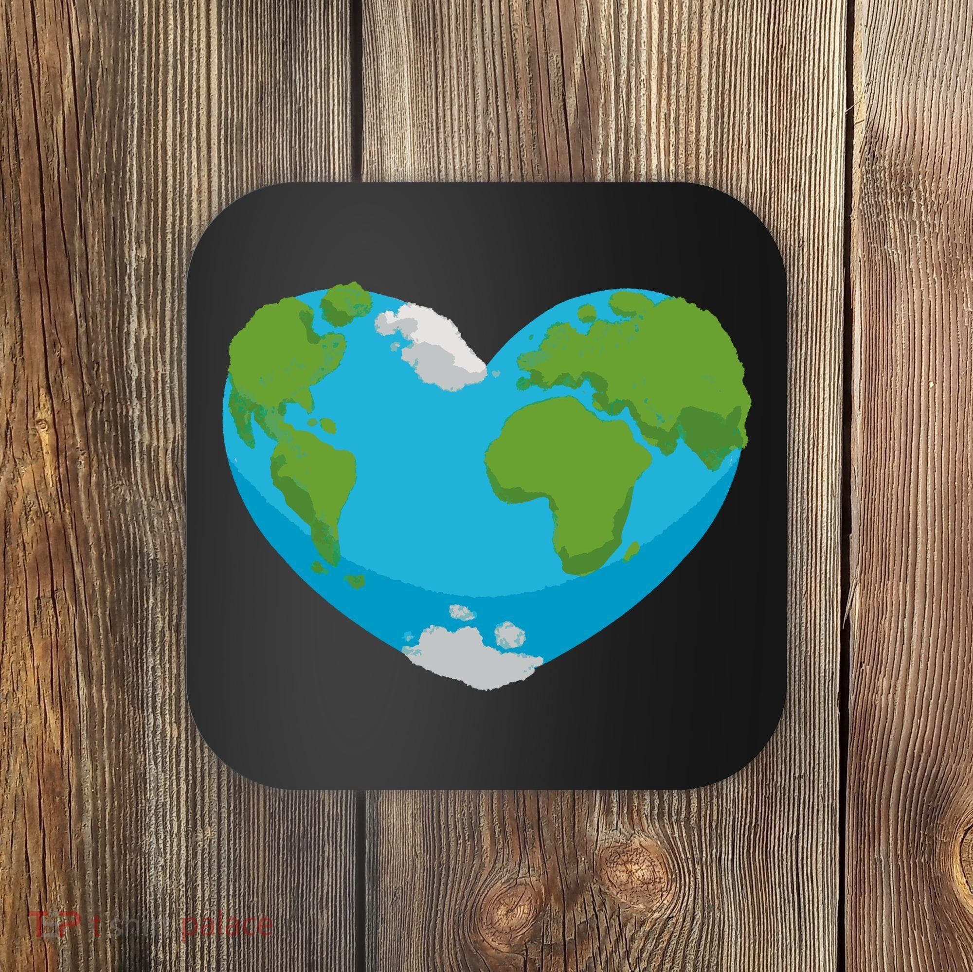 Earth Shaped Heart Coaster