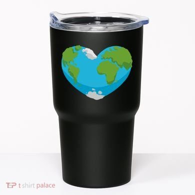 Earth Shaped Heart Tumbler