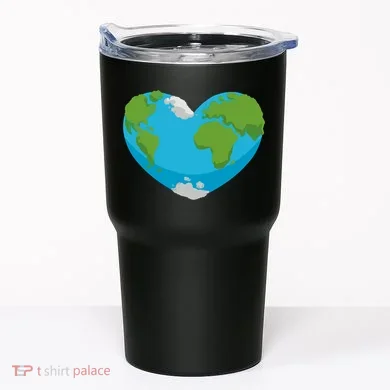 Earth Shaped Heart Tumbler
