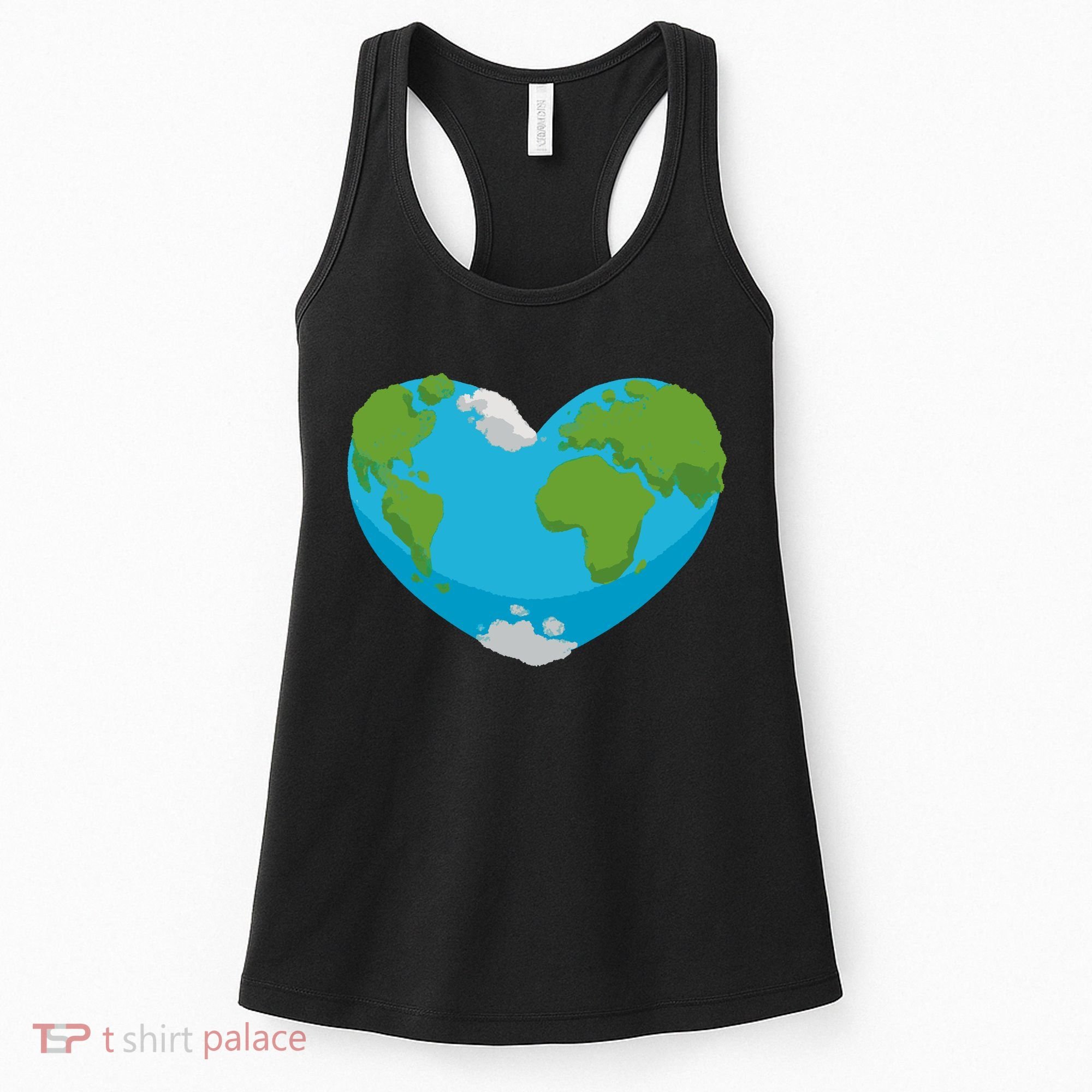 Earth Shaped Heart Women's Tank Top