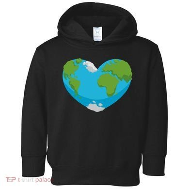 Earth Shaped Heart Toddler Hoodie