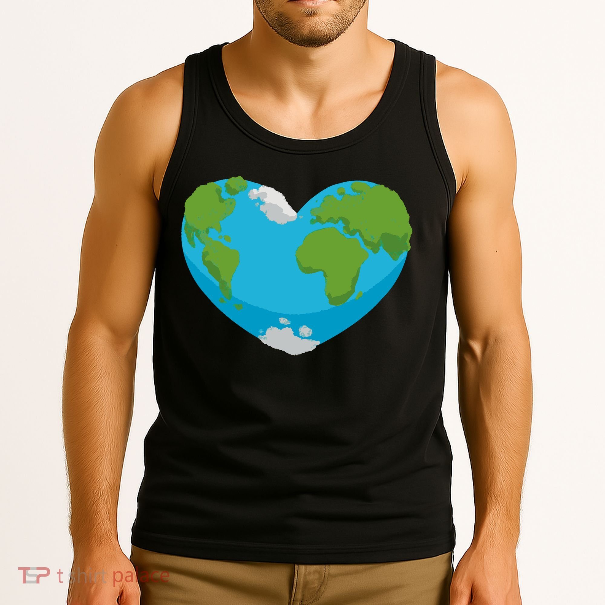 Earth Shaped Heart Tank Top